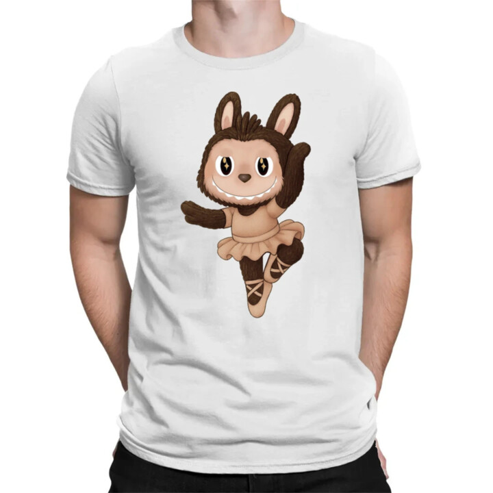 Plyšový Maskot Bubu Ballerina - pánské tričko s potiskem pro fanoušky Labubu