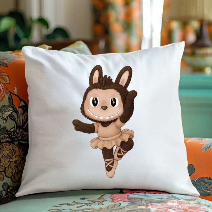 Plyšový Maskot Bubu Ballerina - polštář s potiskem pro fanoušky Labubu
