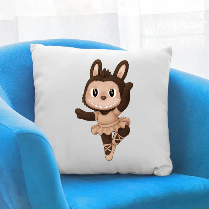 Plyšový Maskot Bubu Ballerina - polštář s potiskem pro fanoušky Labubu