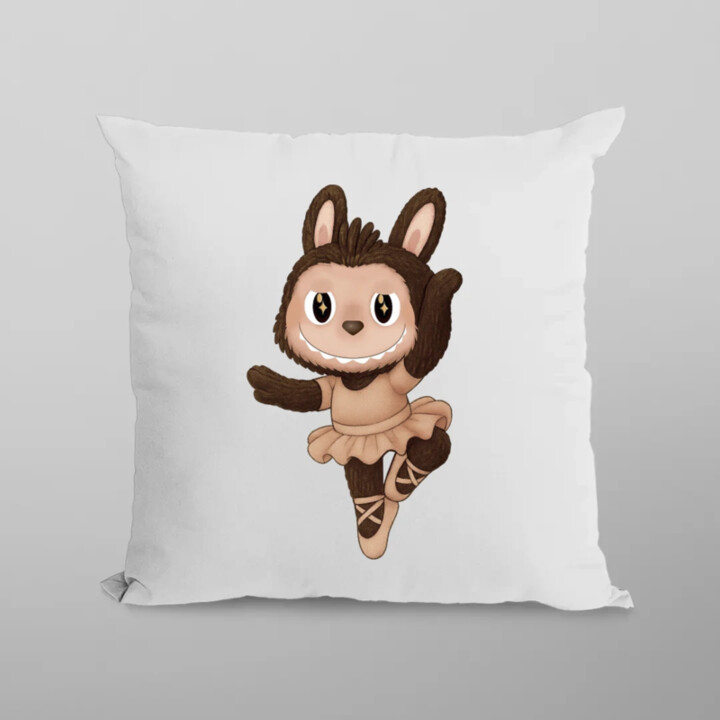 Plyšový Maskot Bubu Ballerina - polštář s potiskem pro fanoušky Labubu