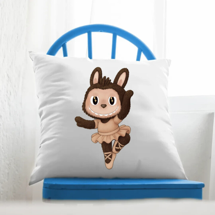 Plyšový Maskot Bubu Ballerina - polštář s potiskem pro fanoušky Labubu