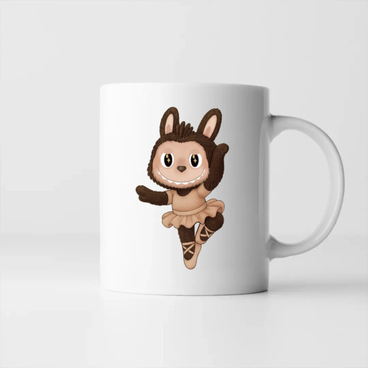 Plyšový Maskot Bubu Ballerina - hrnek s potiskem pro fanoušky Labubu