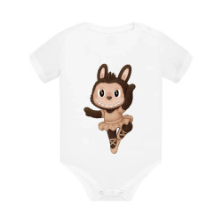 Plyšový Maskot Bubu Ballerina - dětské body s potiskem pro fanoušky Labubu