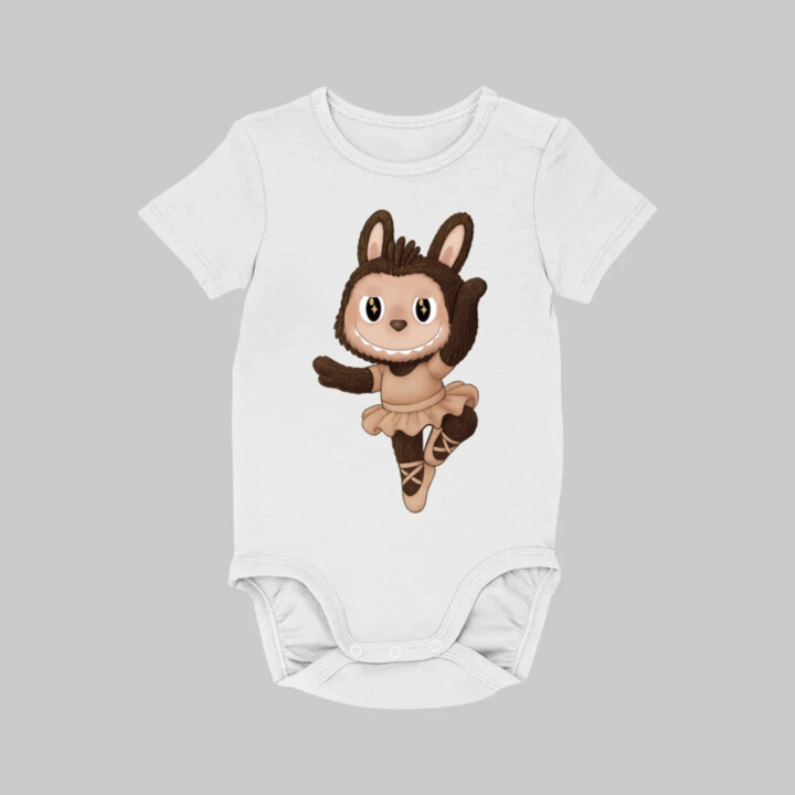 Plyšový Maskot Bubu Ballerina - dětské body s potiskem pro fanoušky Labubu