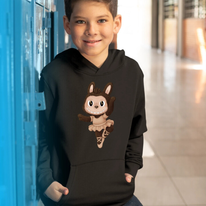 Plyšový Maskot Bubu Ballerina - dětská mikina s kapucí pro fanoušky Labubu