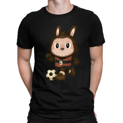 Plyšový Maskot Bubu Fotbalista - pánské tričko s potiskem pro fanoušky Labubu