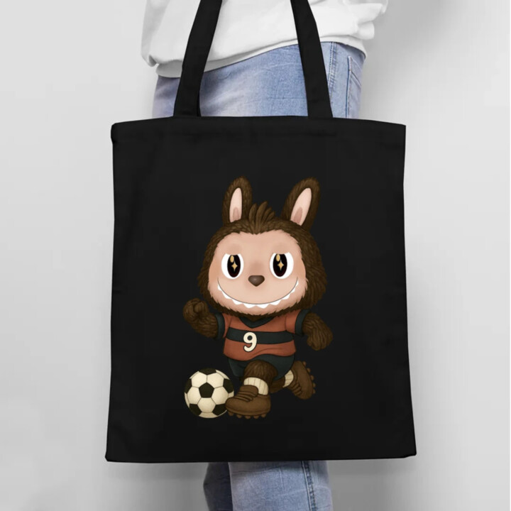 Plyšový Maskot Bubu Fotbalista - taška s potiskem pro fanoušky Labubu