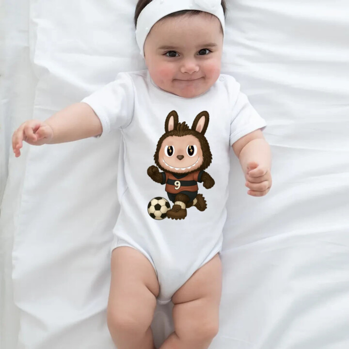 Plyšový Maskot Bubu Fotbalista - dětské body s potiskem pro fanoušky Labubu