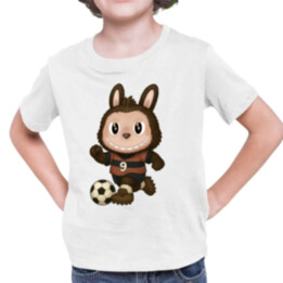 Plyšový Maskot Bubu Fotbalista - dětské tričko s potiskem pro fanoušky Labubu