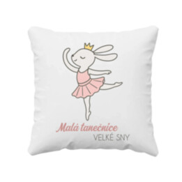 Malá tanečnice, velké sny - polštář s potiskem