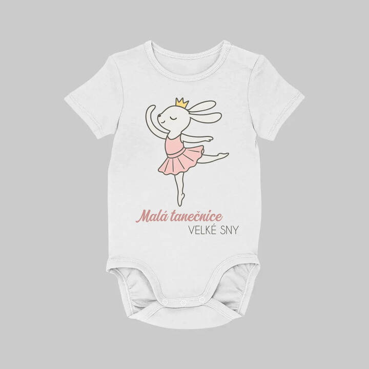 Malá tanečnice, velké sny - dětské body s potiskem