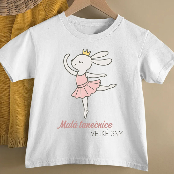 Malá tanečnice, velké sny - dětské tričko s potiskem