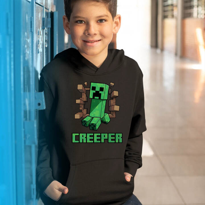 Creeper - dětská mikina s kapucí