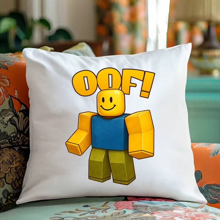 Oof - polštář s potiskem pro fanoušky hry Roblox
