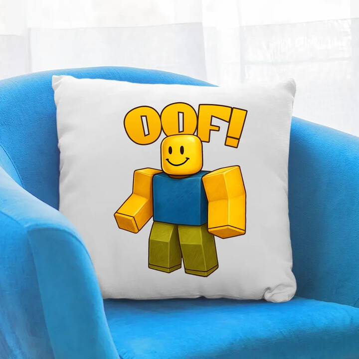 Oof - polštář s potiskem pro fanoušky hry Roblox