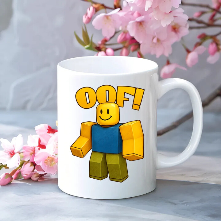 Oof - hrnek s potiskem pro fanoušky hry Roblox