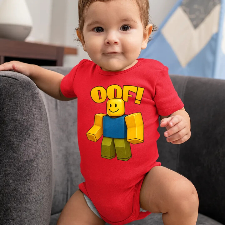 Oof - dětské body s potiskem pro fanoušky hry Roblox