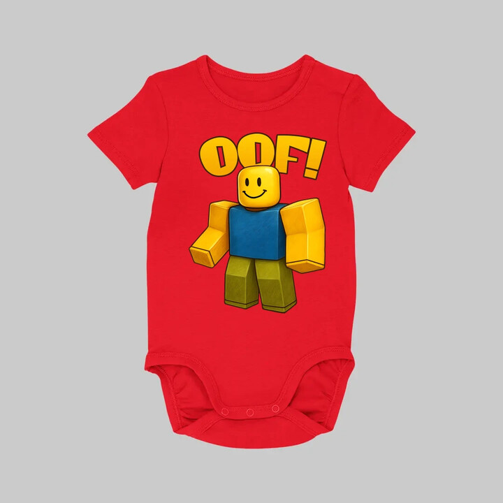 Oof - dětské body s potiskem pro fanoušky hry Roblox