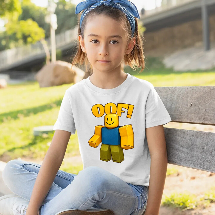 Oof - dětské tričko s potiskem pro fanoušky hry Roblox