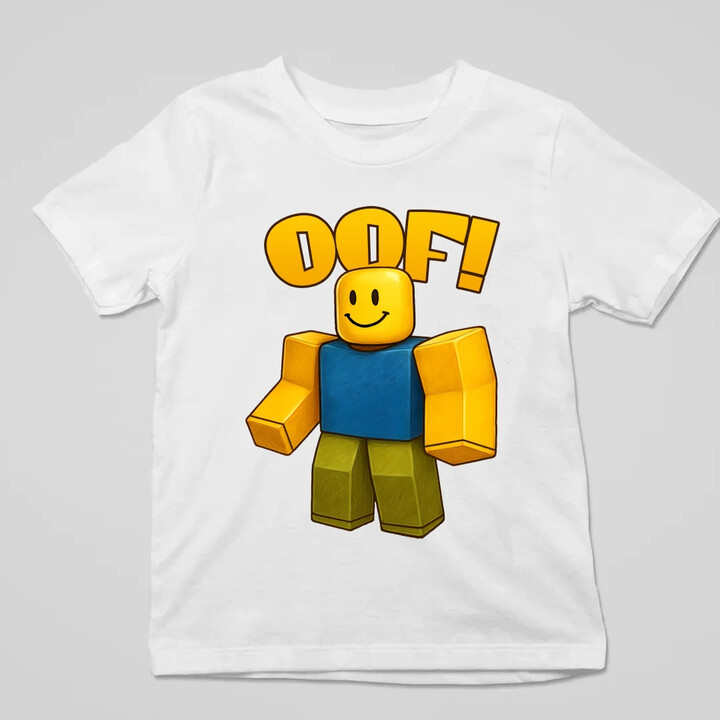 Oof - dětské tričko s potiskem pro fanoušky hry Roblox