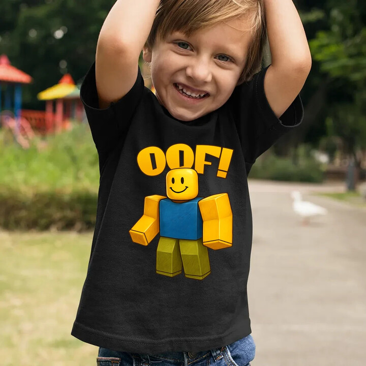 Oof - dětské tričko s potiskem pro fanoušky hry Roblox