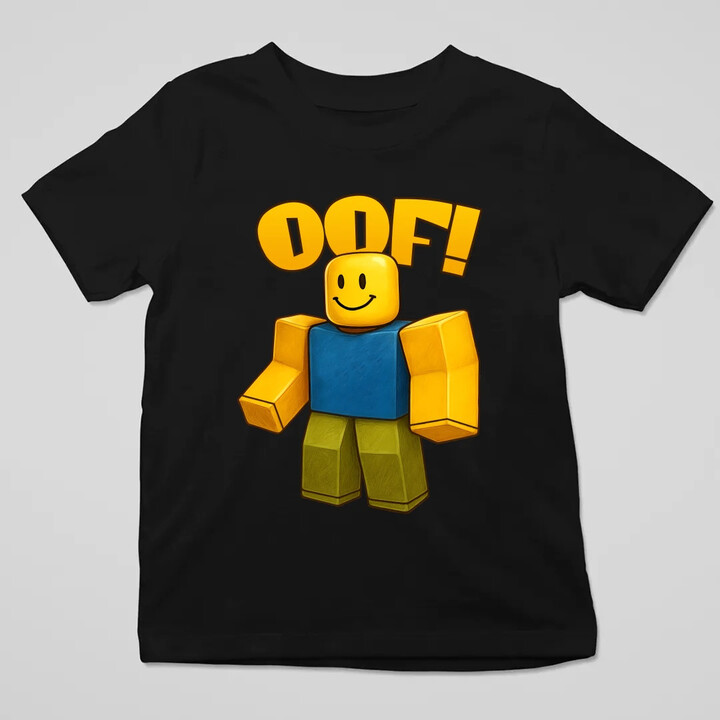 Oof - dětské tričko s potiskem pro fanoušky hry Roblox