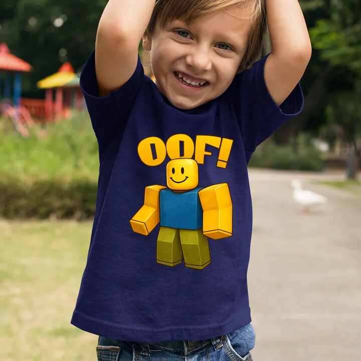 Oof - dětské tričko s potiskem pro fanoušky hry Roblox