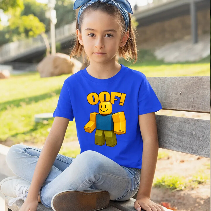 Oof - dětské tričko s potiskem pro fanoušky hry Roblox