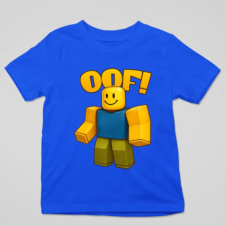 Oof - dětské tričko s potiskem pro fanoušky hry Roblox