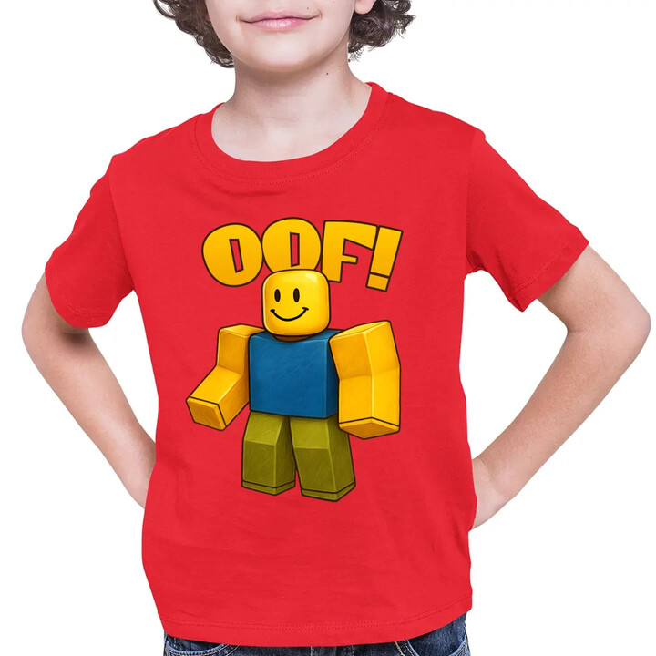 Oof - dětské tričko s potiskem pro fanoušky hry Roblox