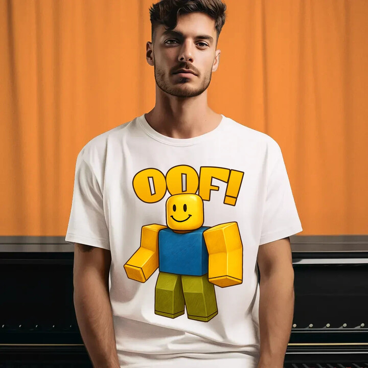 Oof - pánské tričko s potiskem pro fanoušky hry Roblox