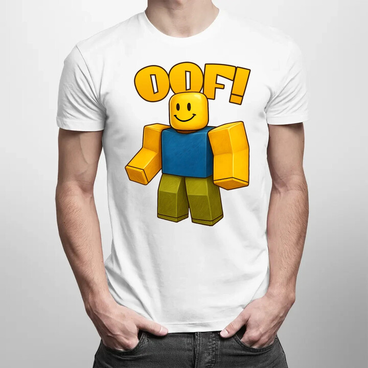 Oof - pánské tričko s potiskem pro fanoušky hry Roblox