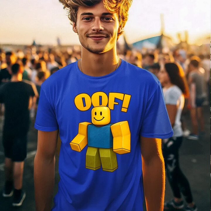 Oof - pánské tričko s potiskem pro fanoušky hry Roblox