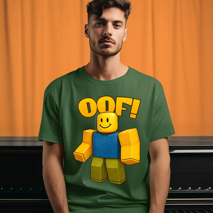 Oof - pánské tričko s potiskem pro fanoušky hry Roblox