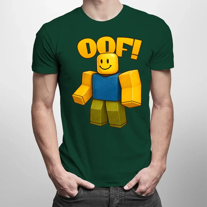 Oof - pánské tričko s potiskem pro fanoušky hry Roblox