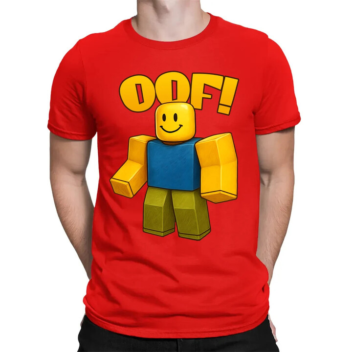 Oof - pánské tričko s potiskem pro fanoušky hry Roblox