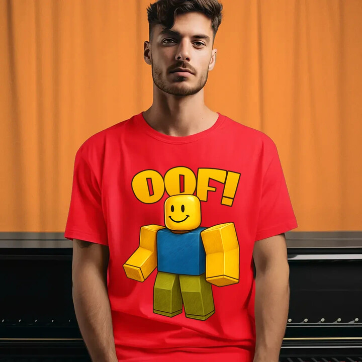 Oof - pánské tričko s potiskem pro fanoušky hry Roblox