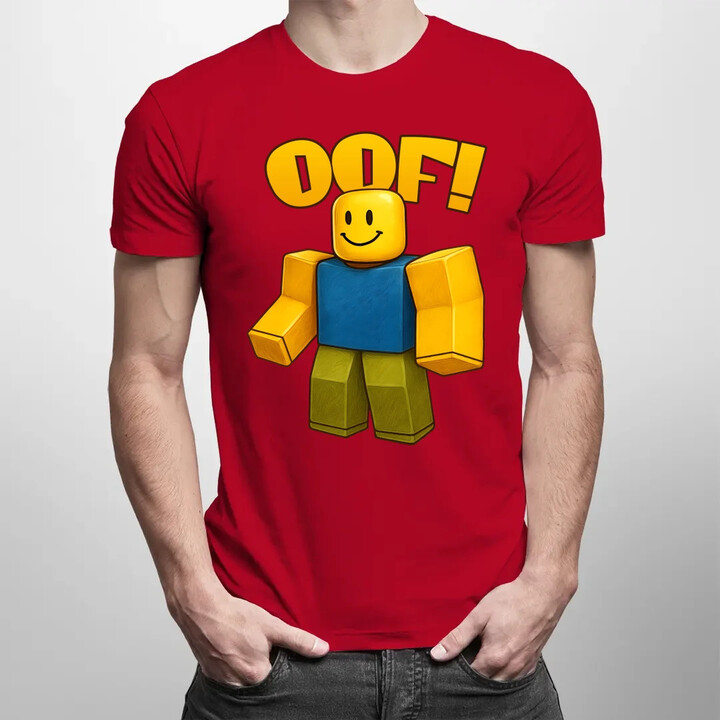 Oof - pánské tričko s potiskem pro fanoušky hry Roblox