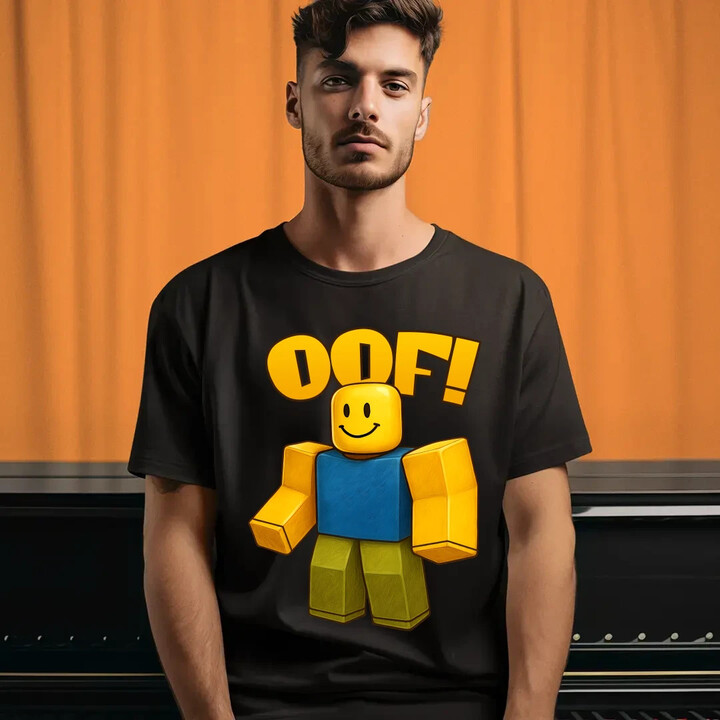 Oof - pánské tričko s potiskem pro fanoušky hry Roblox