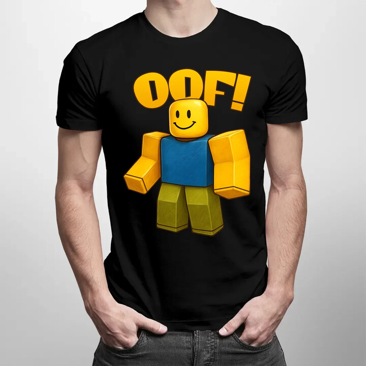 Oof - pánské tričko s potiskem pro fanoušky hry Roblox