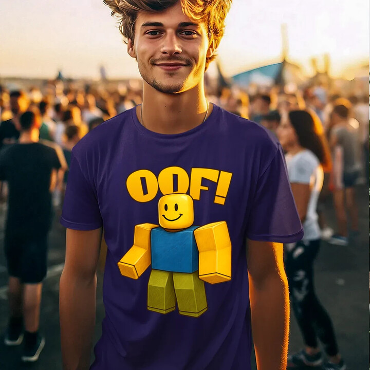 Oof - pánské tričko s potiskem pro fanoušky hry Roblox