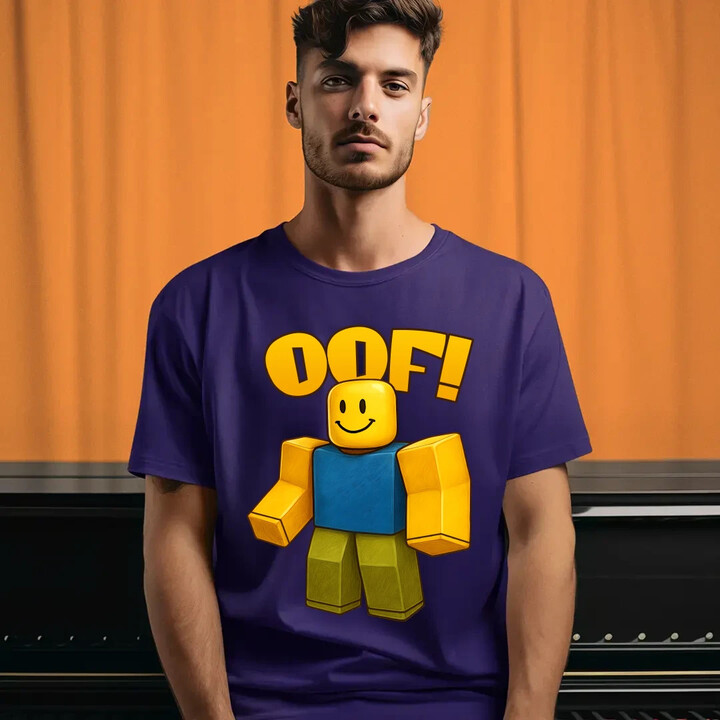 Oof - pánské tričko s potiskem pro fanoušky hry Roblox