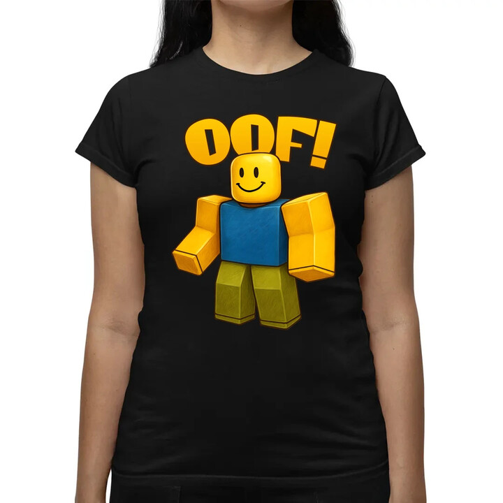 Oof  - dámské tričko s potiskem pro fanoušky hry Roblox