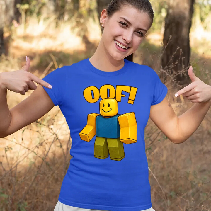 Oof  - dámské tričko s potiskem pro fanoušky hry Roblox
