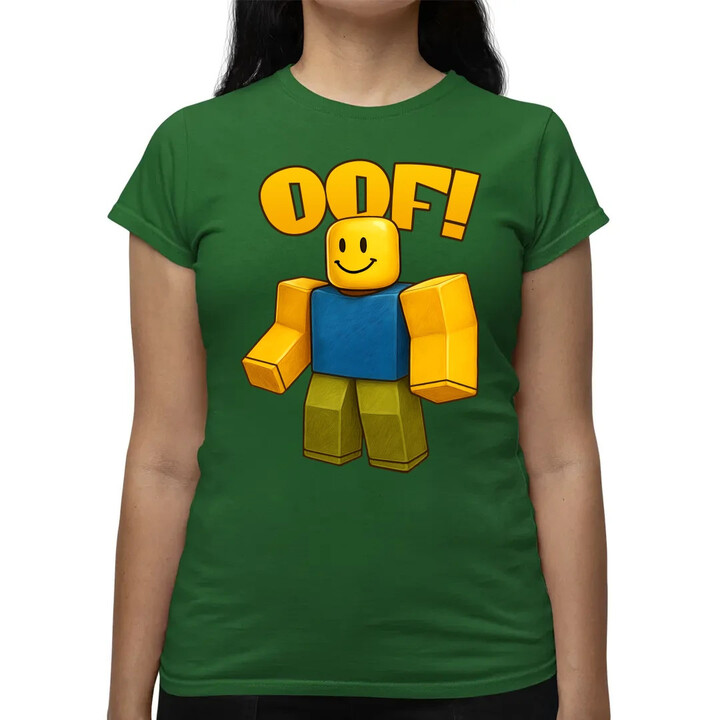 Oof  - dámské tričko s potiskem pro fanoušky hry Roblox