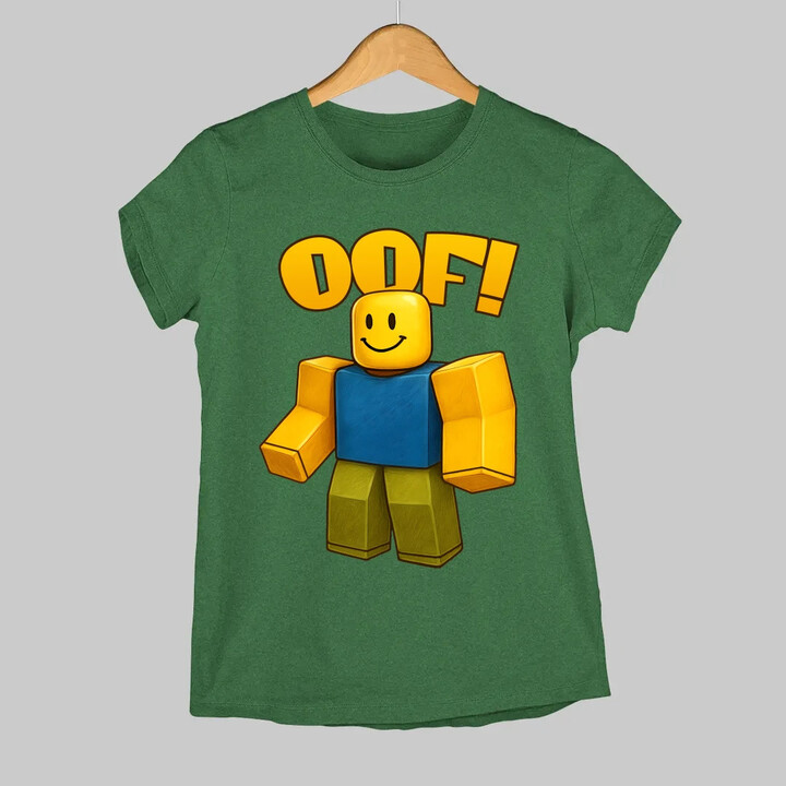 Oof  - dámské tričko s potiskem pro fanoušky hry Roblox