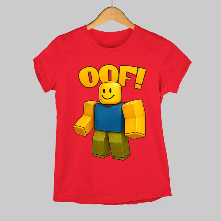 Oof  - dámské tričko s potiskem pro fanoušky hry Roblox