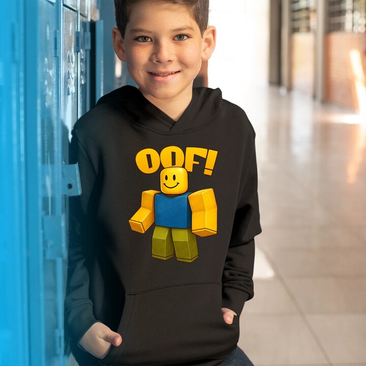 Oof - dětská mikina s kapucí pro fanoušky hry Roblox