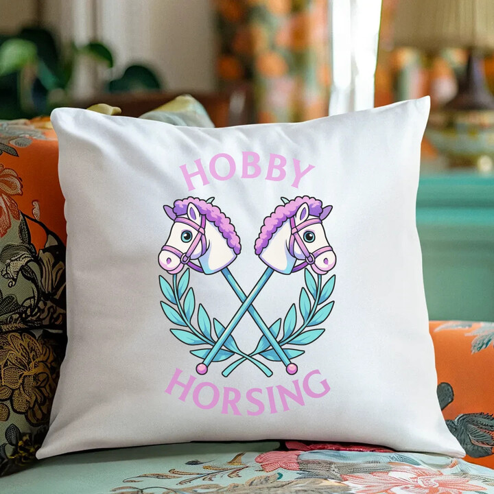 Hobby horsing - polštář s potiskem