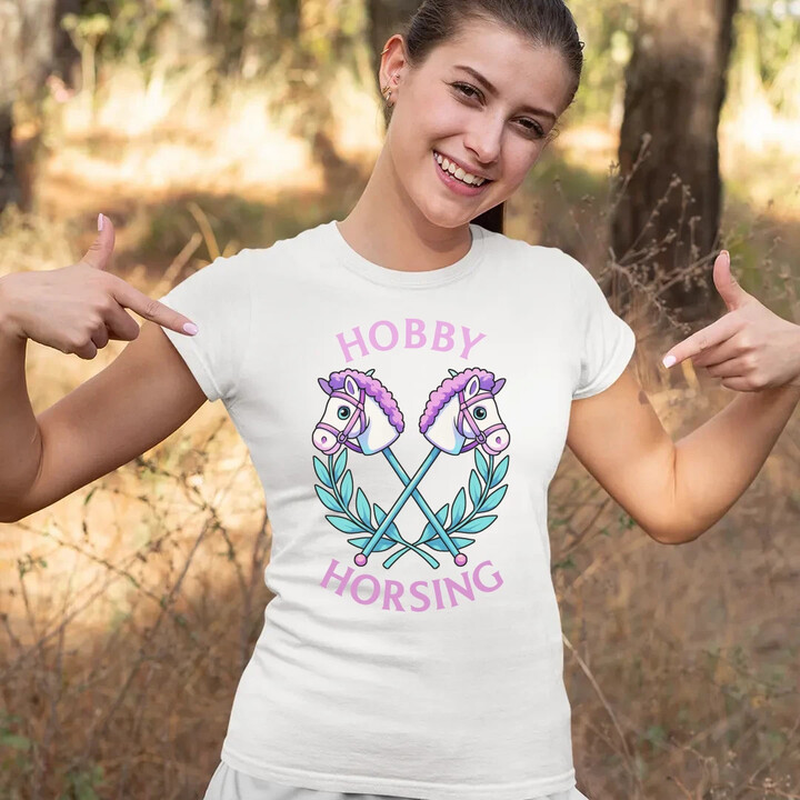 Hobby horsing  - dámské tričko s potiskem